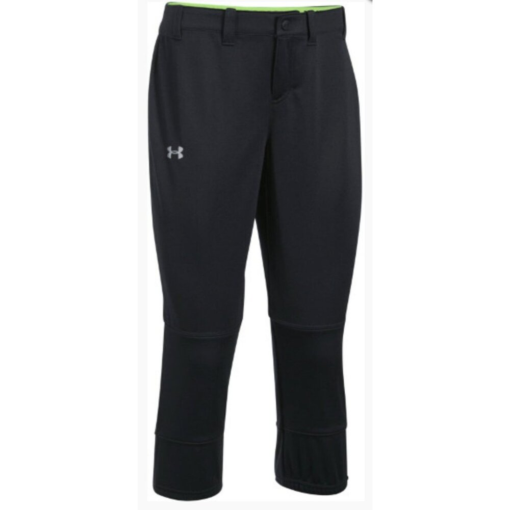 NWT Under Armour Softball Polyester Pants Black Adult Size XL